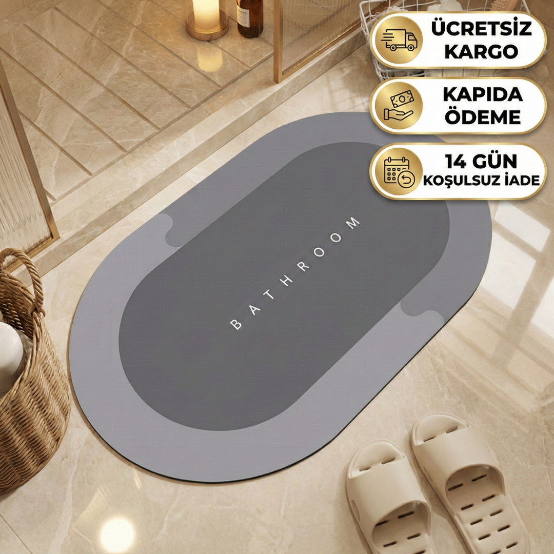 Süper Emici Kaymaz Nappa Banyo Paspası