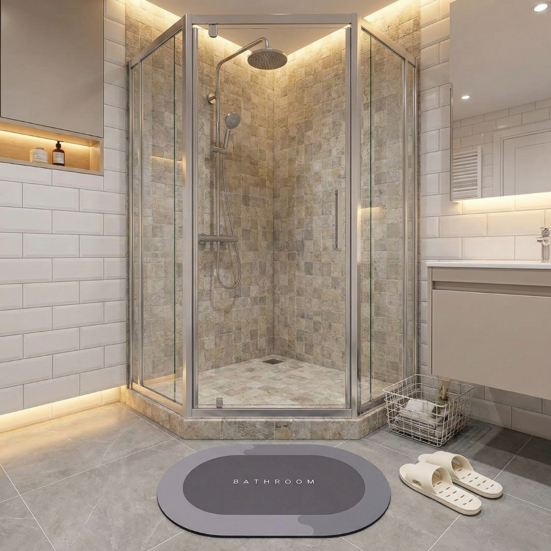 Süper Emici Kaymaz Nappa Banyo Paspası